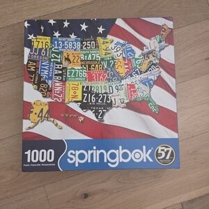 SPRINGBOK | 1000-Piece USA License Plate Map Puzzle